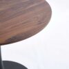 Tulip Table Mid-Century Dining Table For 2-4 People With Round MDF Table Top, Pedestal Dining Table, End Table Leisure Coffee Table - Walnut / Black - Image 4