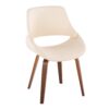 Fabrico - Mid-Century Modern Dining Accent Chair (Set of 2) - Walnut / Cream - Image 2