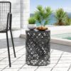 Outdoor Metal, End Table Large - Black - Image 2