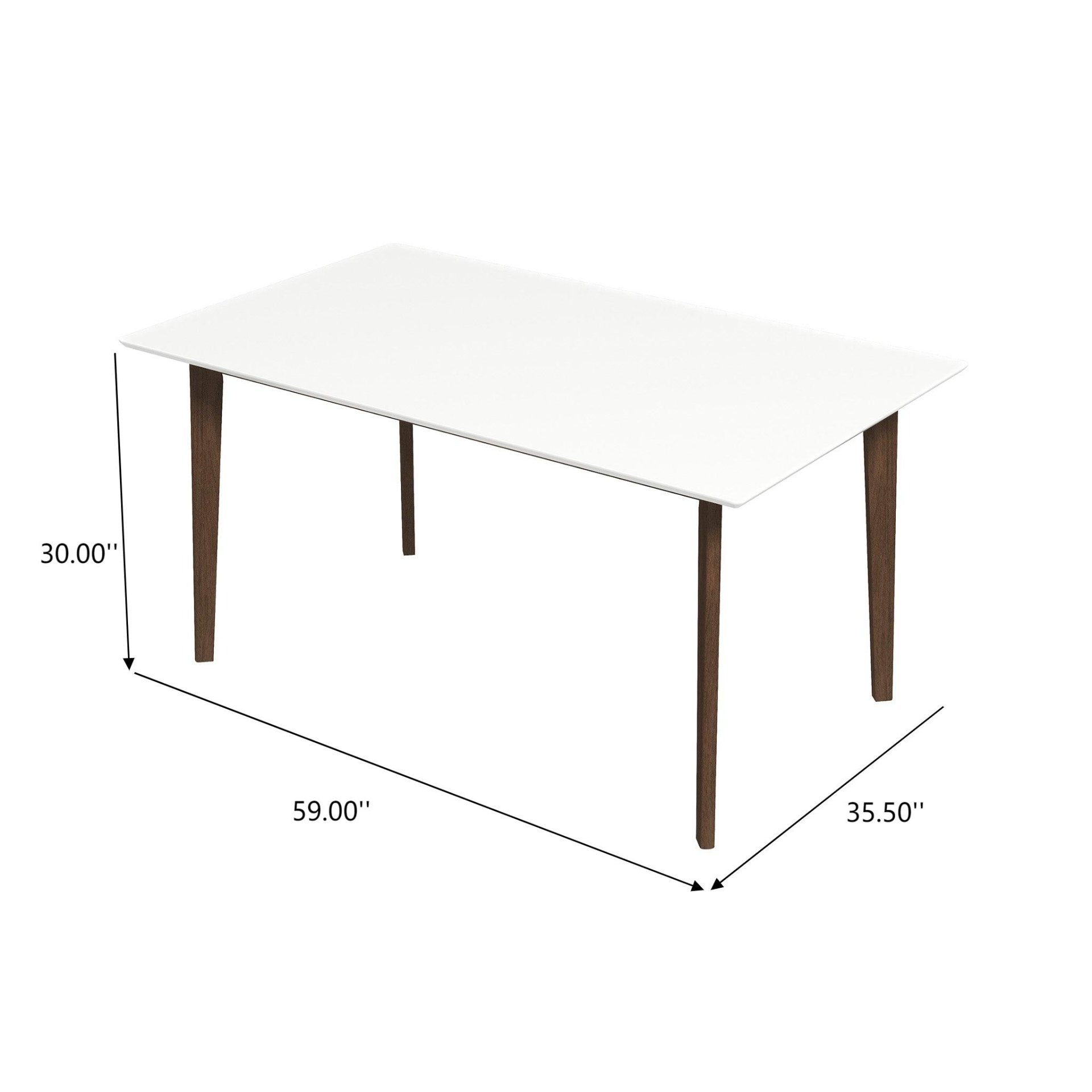 Lindsey - White Top Dining Table - Brown / White - Image 3