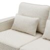 4 Seater Modern Linen Sofa With Armrest Pockets And 4 Pillows, Minimalist Style Couch - Beige - Image 10