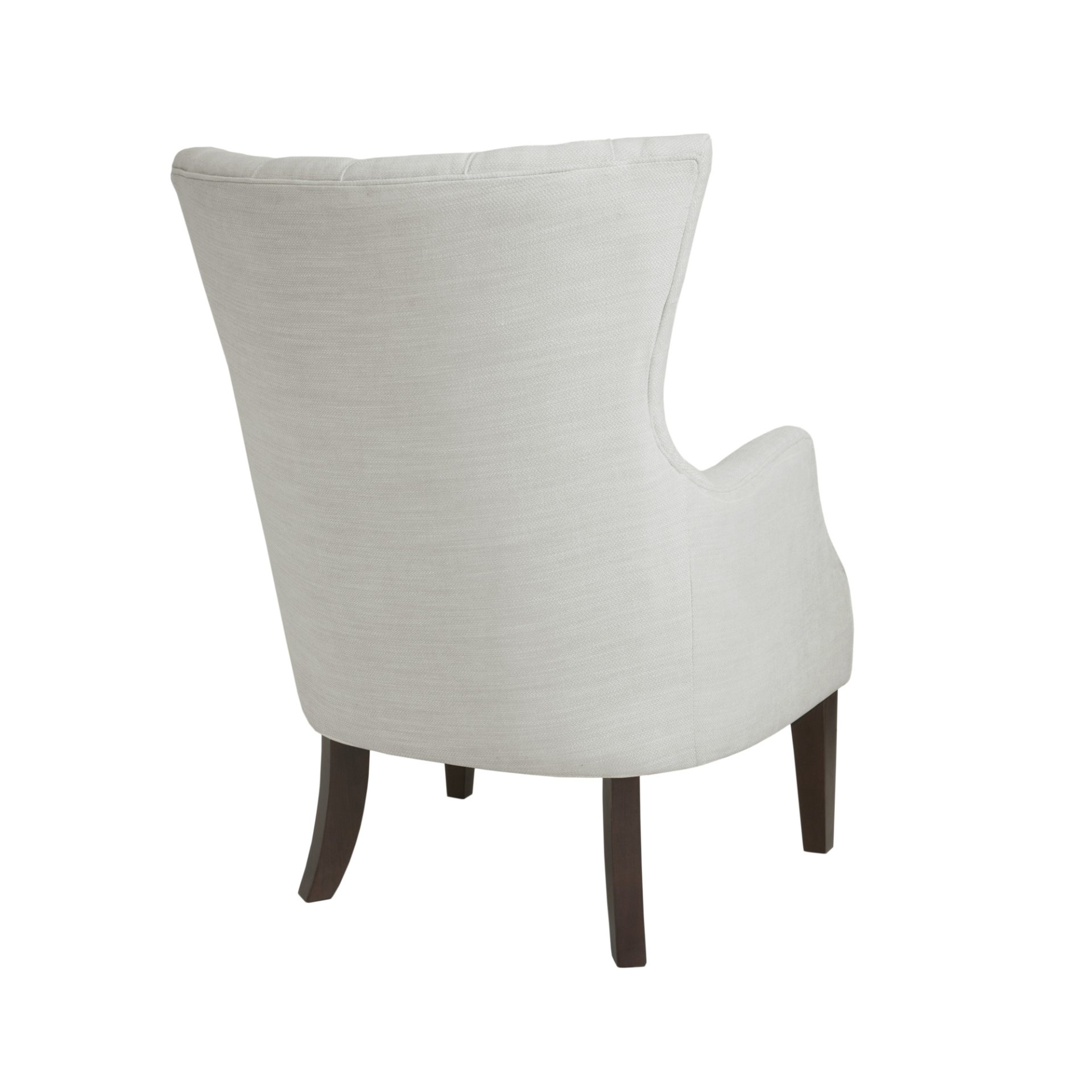 Hannah - Button Tufted Wing Chair - Ivory - Image 6