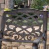 Luminea - Outdoor Aluminum Dining Chair With Scroll Design, Lattice Pattern And Cabriole Legs - Copper - Image 9