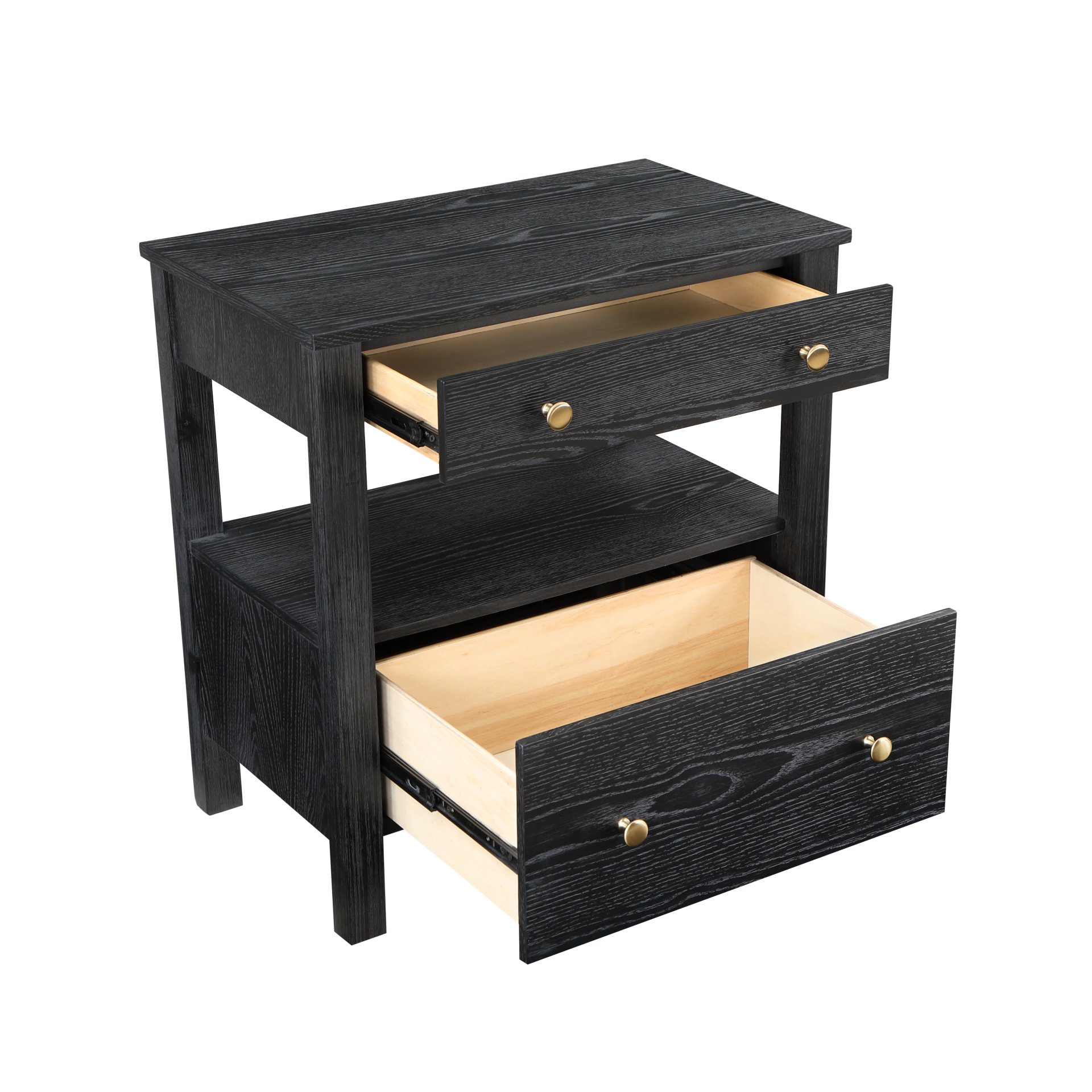 Danielle - 2 Drawer Nightstand With Knobs - Black - Image 9