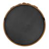 Round Hand Carved Rose Antique Mirror Frame, Wall Mirror For Live Space, Bathroom, Entryway Wall Decor - Brown - Image 11