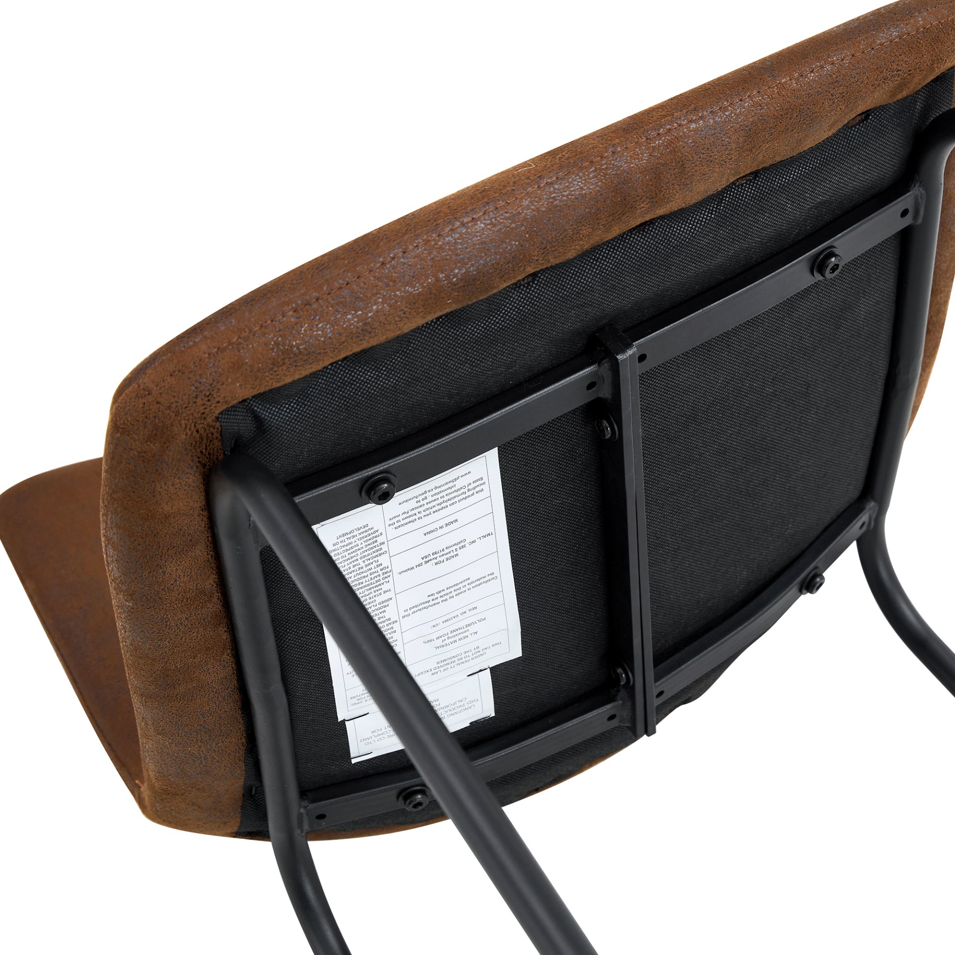 (Set of 2) Retro Bar Chairs, Comfortable Stools Suitable For Industrial And Vintage Style Settings - Brown - Image 15