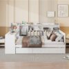 Full Size Daybed With 3 Drawers USB Ports And Desk - White - Image 17