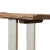 Rustic Glam Console Table With Reclaimed Wood And Iron Frame - Natural - Image 6
