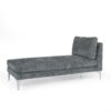 Upholstered Chaise Lounge With Iron Bracket Legs - Gray - Image 5
