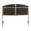 Lindsey - Queen Headboard Contemporary Glam - Gold / White - Image 5
