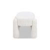 Hugo - Oval Fully Upholstered Bench - Milk Cream White - Image 2