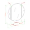 Modern Hinge Round Wall Mirror - Black - Image 6