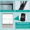 Double Sliding Bathtub Shower Door, Semi Frameless Bypass Tub Door, 1 / 4" (6Mm) Tempered Glass With Explosion - Proof Film, Adjustable Aluminum Alloy Frame - Matte Black - Image 7