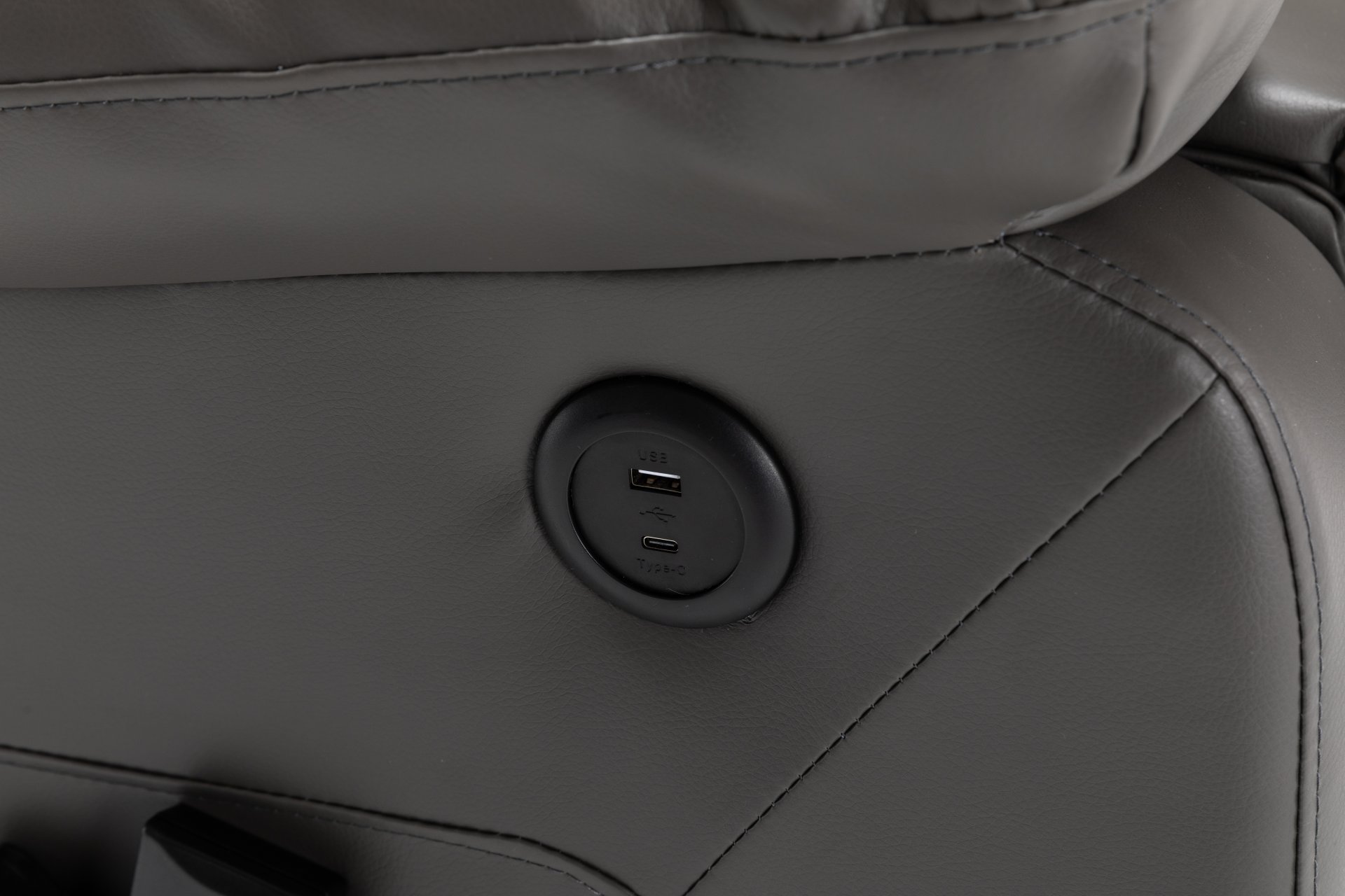 Electric Power Massage Recliner Chair - Dark Gray - Image 7