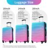 Hardshell Luggage Sets 3 Piece Gradient Color Expandable Suitcase With Spinner Wheels And Tsa Lock Lightweight 20" 24" 28" Available - Blue / Red - Image 11