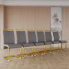Modern Dining Chairs High Back Upholstered Side Chair With C Shaped Tube And Plating Golden Metal Legs (Set of 2) - Gray - Image 18