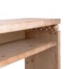 Modern Rustic Console Table, Wood Entryway Table With Shelf & Decorative Bead Detail - Natural - Image 9