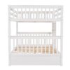 Full Over Full Bunk Bed With Ladders And 2 Storage Drawers - White - Image 5
