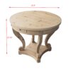 Curved Legs Farmhouse Style Small Size Round Dining Table End Table Side Table Coffee Table For Dinette, Kitchen, Dining Room Or Living Room - Natural Wood Grain Distressed - Image 3