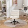 Bizerte - Adjustable Swivel Criss-Cross Chair, Wide Seat / Office Chair / Vanity Chair - White - Image 5
