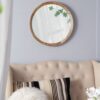 Transitional Decor Style Mango Wood Wall Mirror Wall Decor With Frame Of Solid Mango Wood For Bathroom, Entryway Console Lean Against Wall - Natural - Image 7