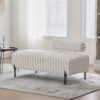 Mini Loveseat With Adjustable Backrest - Beige - Image 2