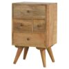 Nordic Style 4 Drawer Multi Nightstand - Oak - Image 14