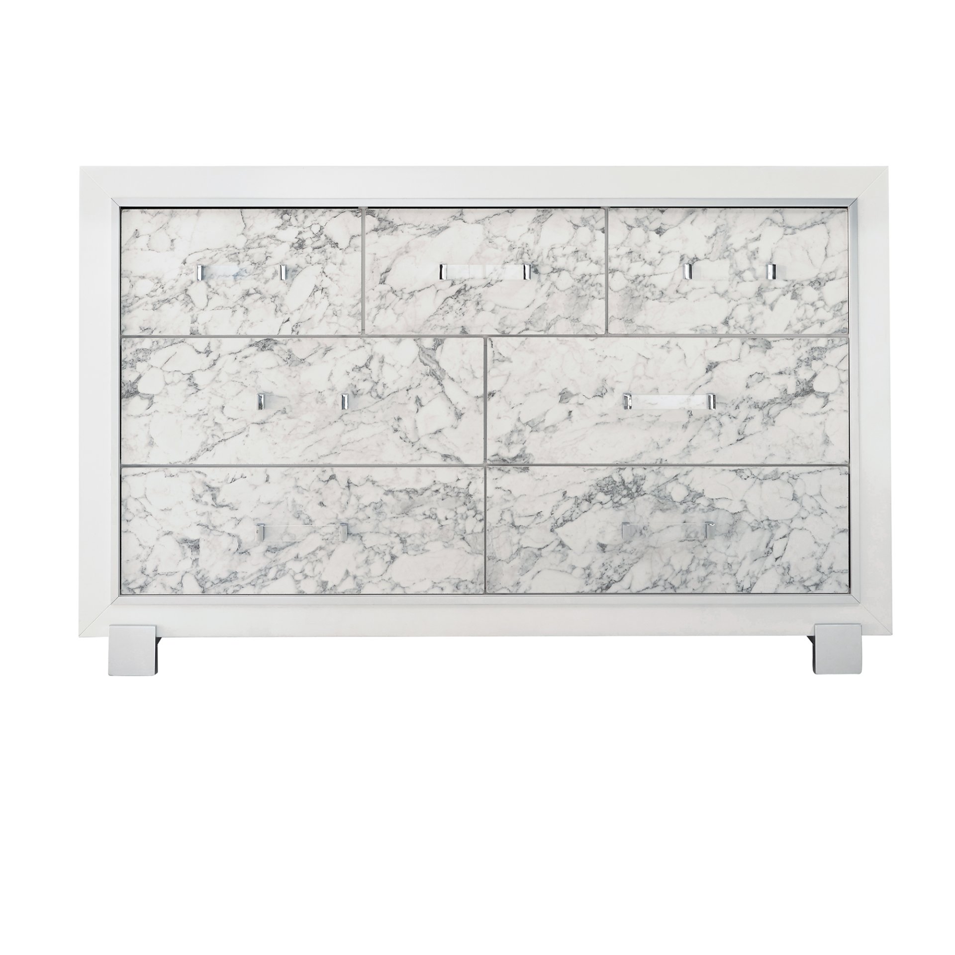 Skye - Marble Dresser - White - Image 5