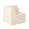 Modern Minimalist Corner Sofa Compressed Sectional With Sleeper Function - White - Image 5