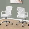 Office Chair, Adjustable Height & Swivel, Ergonomic, Contemporary And Modern - White - Image 6