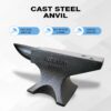 Single Horn Anvil 132Lbs Cast Steel Anvil smith For Sale Forge Tools And Equipment Anvil Rugged Round Horn Anvil smith Jewelers Metalsmith smith Tool - Black - Image 4