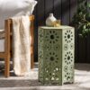 Galore - Side Table With Sunburst Cut Out Design - Green - Image 8