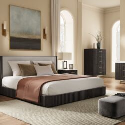 Clayten - Eastern King 3 Pieces Bedroom Set (Bed, Nightstand, Chest) - Espresso