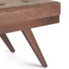 Pierce - Mid Century Ottoman Bench - Distressed Umber Brown - Image 6