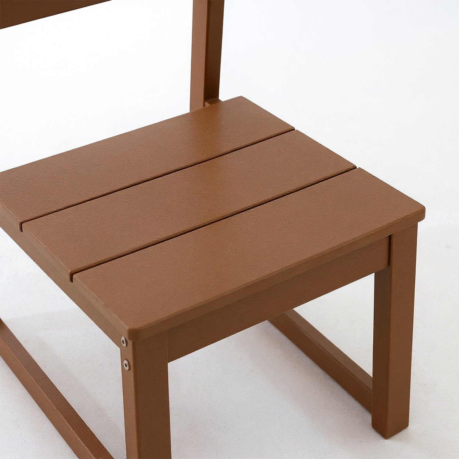 7 Piece Outdoor Dining Set For 6, Table With Umbrella Hole & 6 Armless Chairs For Backyard - Brown - Image 12