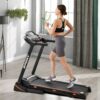 Folding Electric 3.5Hp Treadmill With Incline Medium Running Machine Motorised LCD Gym 330Lbs Folding Treadmill Electric Motorized Power 14.8Km / H Running Fitness Machine Gym - Black - Image 11