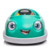 Bumper Car For Kids, 12V Dual Drive 1-6 Years Old Children's Electric Car With Pushrod Dinner Plate USB Bt Music Rocking Horse Mode Anti-Collision Bumper Ride On Car - Green - Image 13