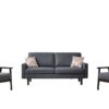 Bahamas - Sofa And 2 Chairs With 2 Throw Pillows - Dark Gray - Image 6