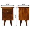 Bedside Table - Chestnut - Image 15