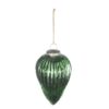 Tear Drop Ornament, Glass Decorative Hanging Christmas Tree Ornaments For Holiday Party Decorations (Set of 6) - Green - Image 3