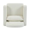 Accent Rocking Chair With Curved Back & Pillow, Base, Ultimate Comfort For Living Room Or Nursery - Cream White - Image 8