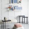 Hanging Sculptures, Modern Wall Art Decor (Set of 2) - White / Blue - Image 9