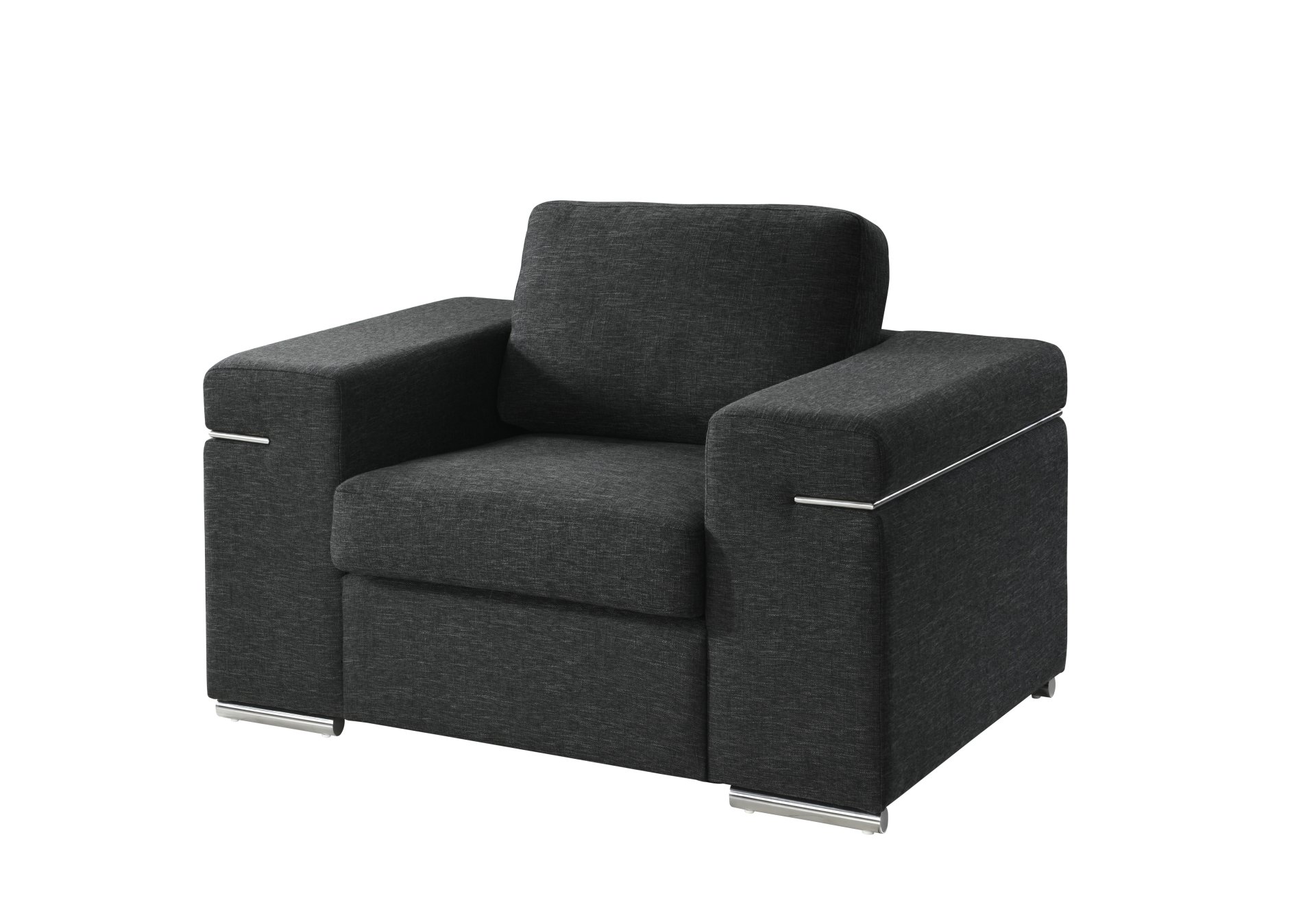Gianna - Black Linen Fabric Arm Chair - Image 2