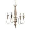 4 Light Chandelier, Hanging Light Fixture With Adjustable Chain For Kitchen, Bulb Not Included - Cream White - Image 2