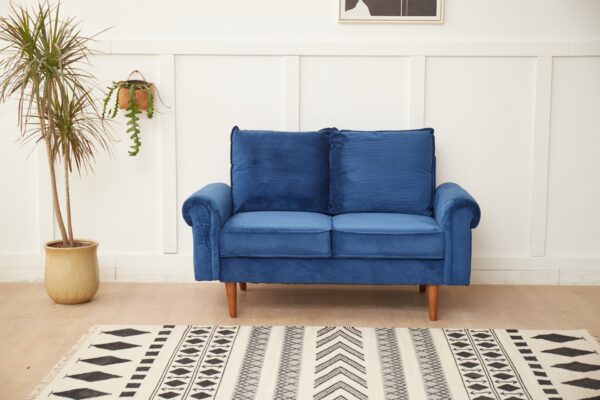 Stationary Loveseat - Space Blue