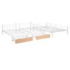 Full Over Twin & Twin Bunk Bed, Triple Bunk Bed With Drawers And Guardrails - White - Image 5