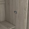 3 Door Shutter Wardrobe With Shelves - Gray - Image 8