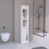 Linen Cabinet, 1 Door, 6 Shelves - White - Image 5