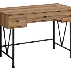 Computer Desk For Home Office, Laptop, Storage Drawers, Transitional, Elegant Design - Brown