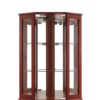 6 Shelf Corner Curio Display Cabinet With Lights, Mirrors And Adjustable Shelves (E26 Light Bulb Not Included) - Cherry - Image 11